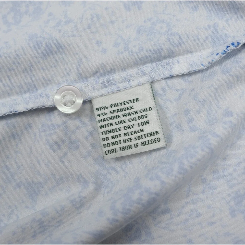 Donald Ross Mens M Floral Golf Polo Adriatic Blue ALS Classic Team Mongo Bears